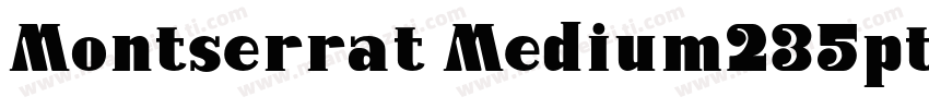 Montserrat Medium235pt字体转换